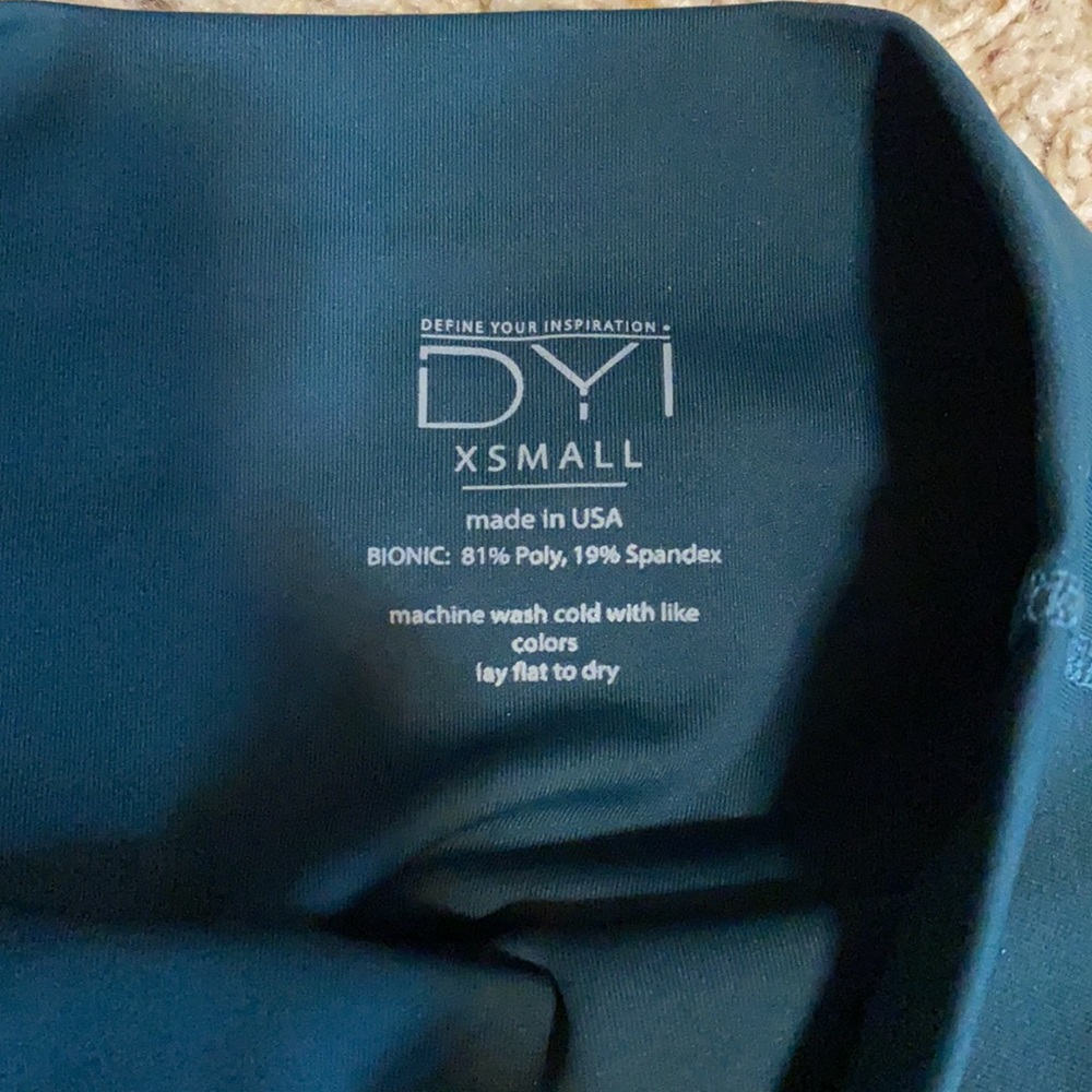 BRAND NEW DYI XS forest green workout tights! - Picture 2 of 3